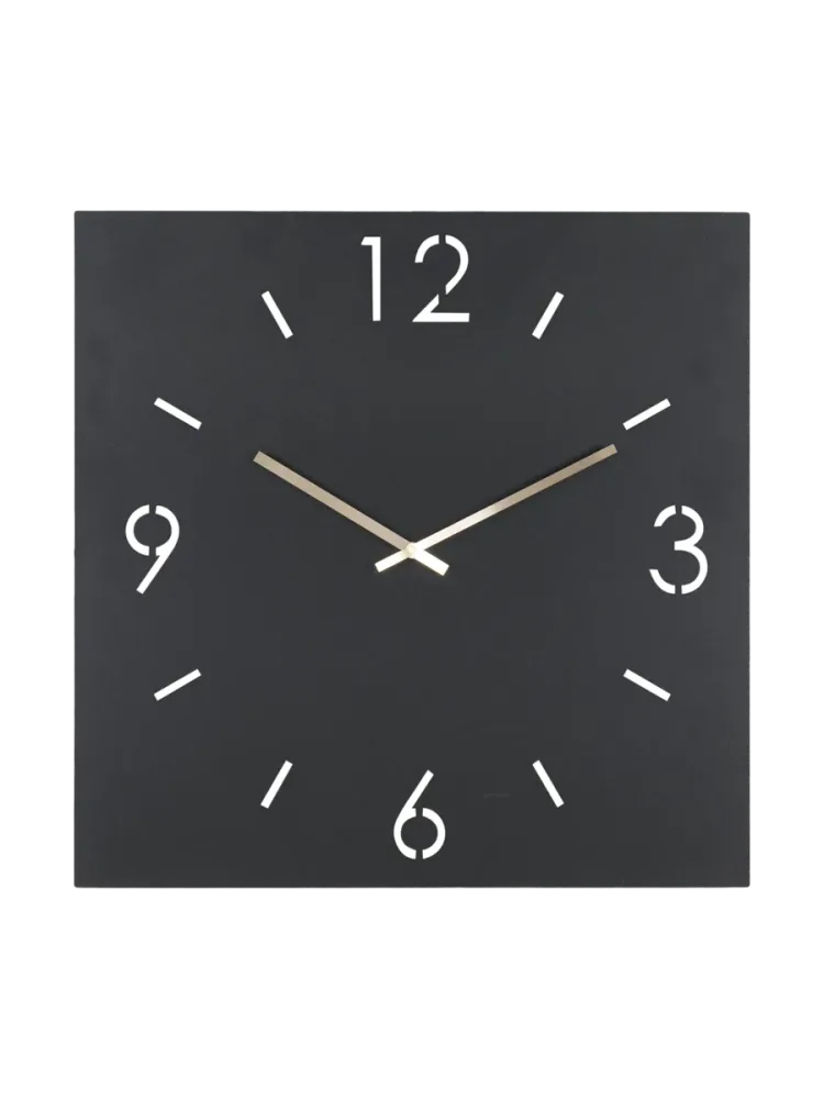 Design Wanduhr „Times“ 60 x 60 cm, Schwarz Spinder Design