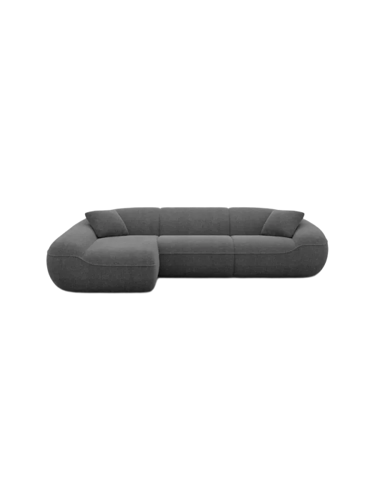 4-Sitzer Design Ecksofa „Kitana“ mit Strukturstoff-Bezug Strukturstoff Anthrazit BLOOMINGLOFT Collection