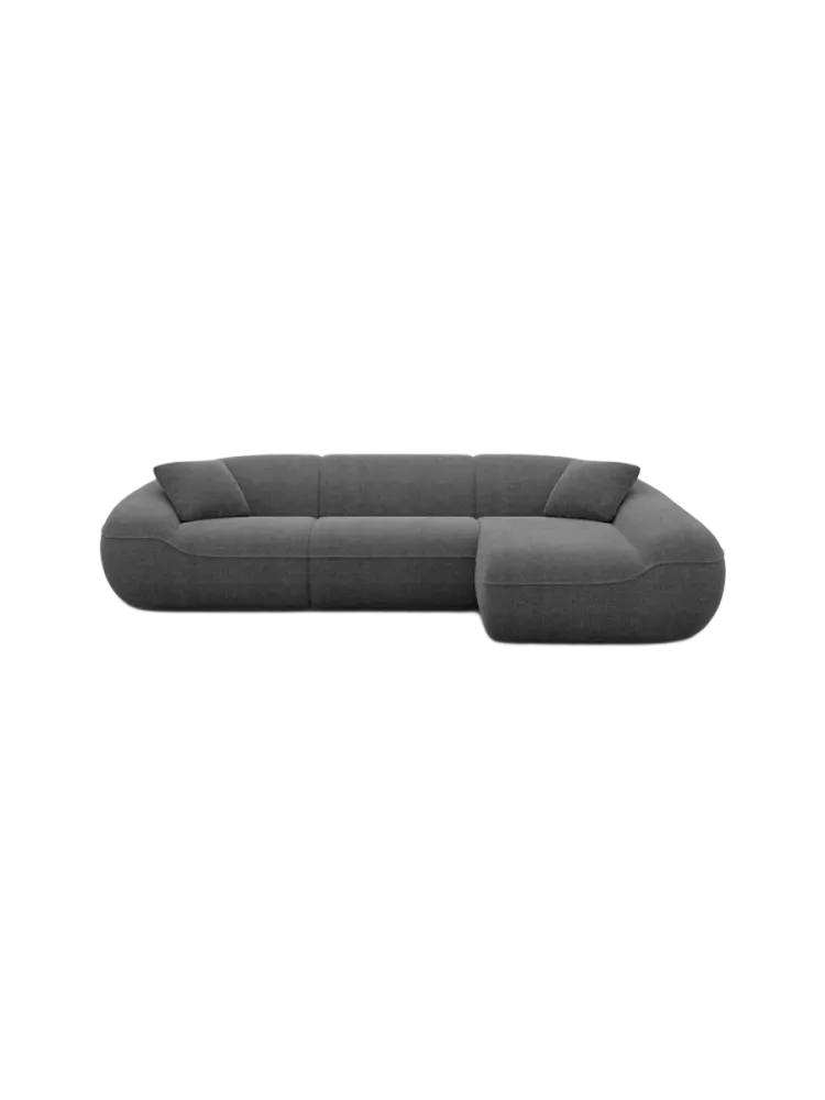 4-Sitzer Design Ecksofa „Kitana“ mit Strukturstoff-Bezug Strukturstoff Anthrazit BLOOMINGLOFT Collection