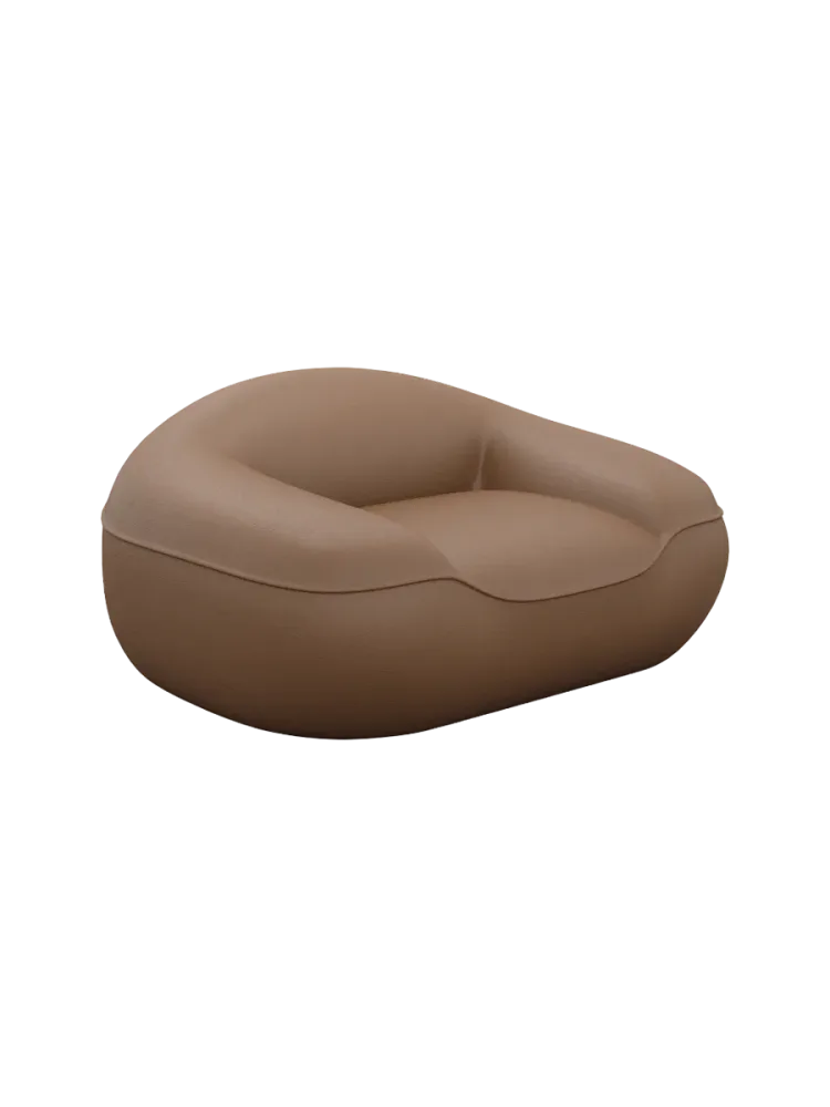 Design Echtleder Loungesessel „Kitana“ Echtleder Choco Brown BLOOMINGLOFT Collection