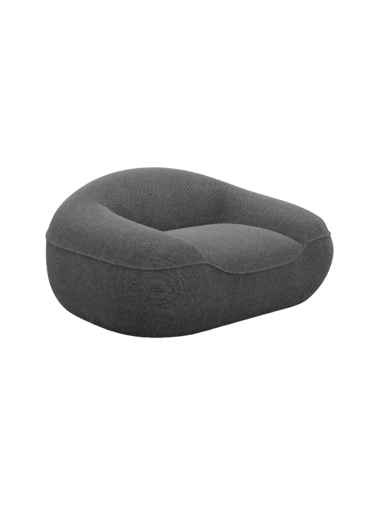 Design Loungesessel „Kitana“ mit Strukturstoff-Bezug Strukturstoff Anthrazit BLOOMINGLOFT Collection