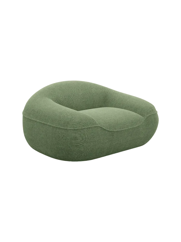 Design Loungesessel „Kitana“ mit Strukturstoff-Bezug Strukturstoff Grün BLOOMINGLOFT Collection
