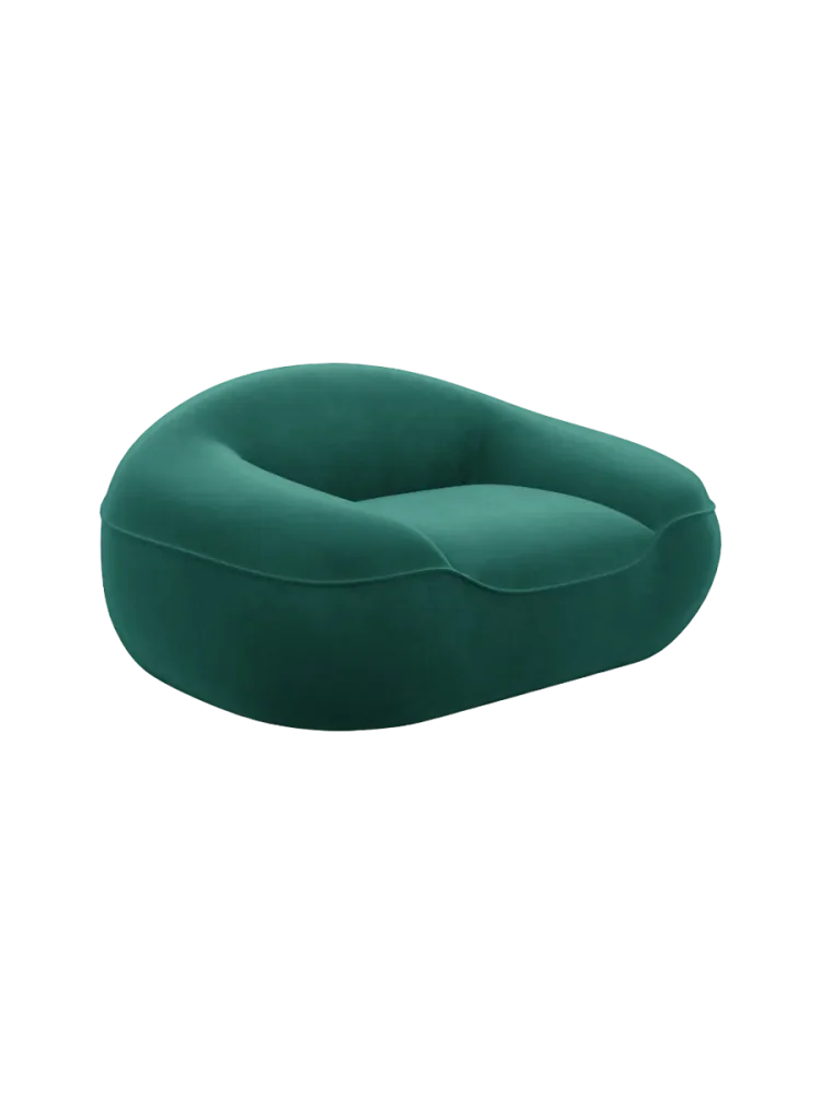 Design Loungesessel „Kitana“ mit Samtbezug Samtbezug Grün BLOOMINGLOFT Collection