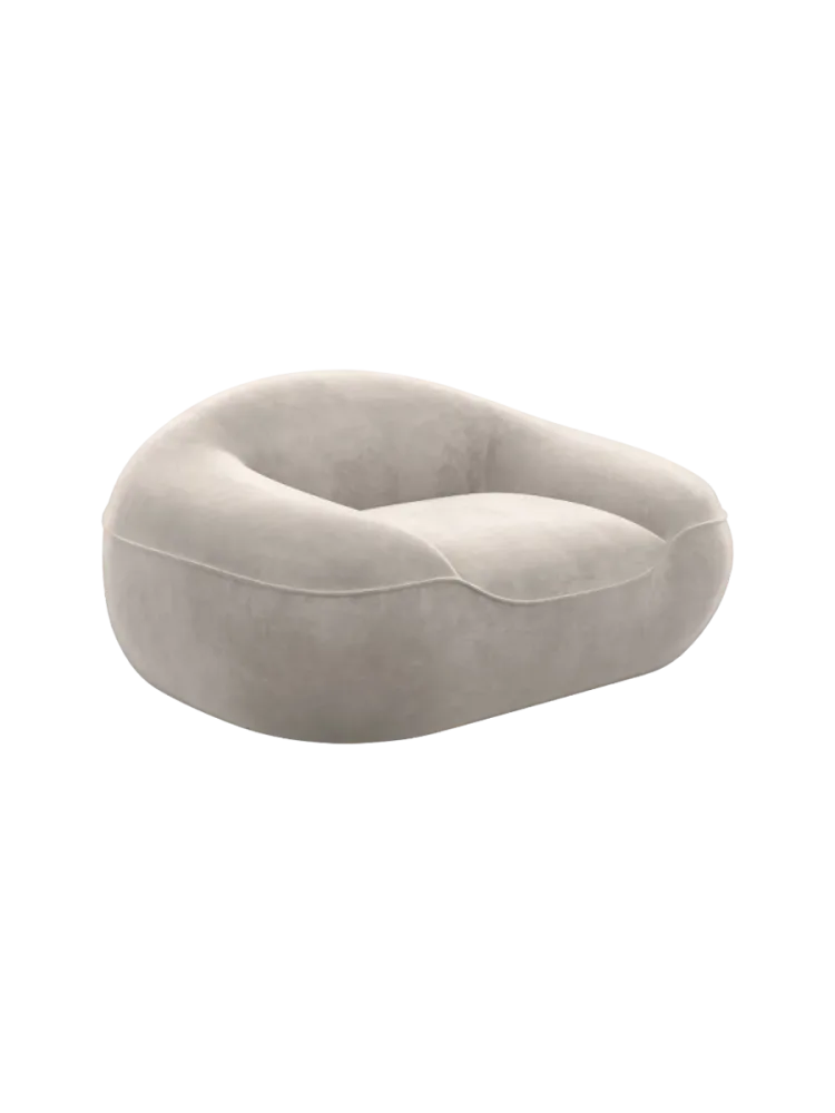 Design Loungesessel „Kitana“ mit Samtbezug Samtbezug Sand BLOOMINGLOFT Collection