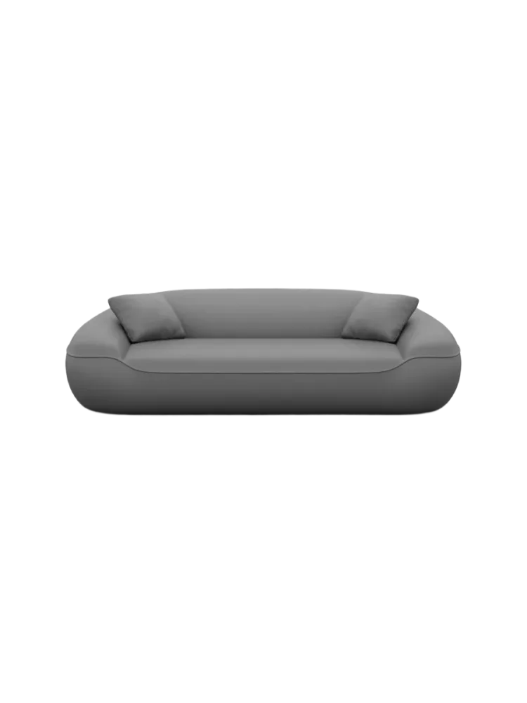 3-Sitzer Design Echtleder Sofa „Kitana“ Echtleder Dark Grey BLOOMINGLOFT Collection