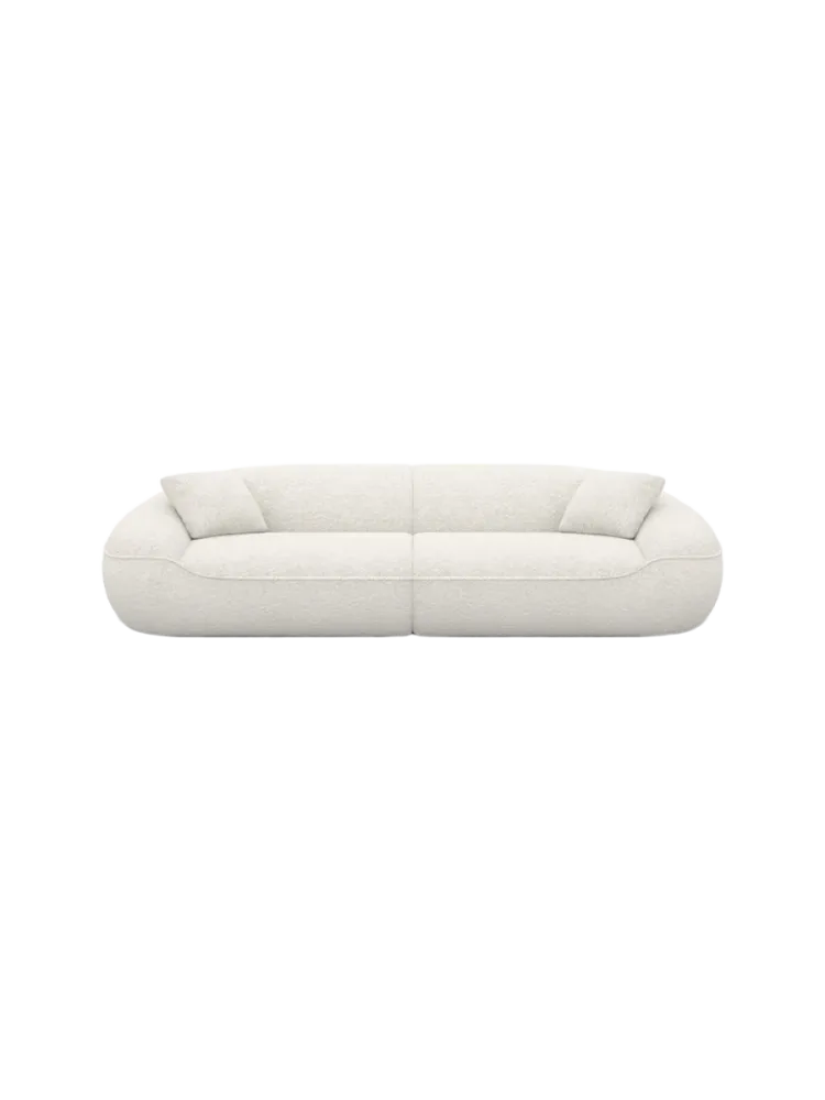 4-Sitzer Design Sofa „Kitana“ mit Bouclé-Bezug Bouclé White BLOOMINGLOFT Collection
