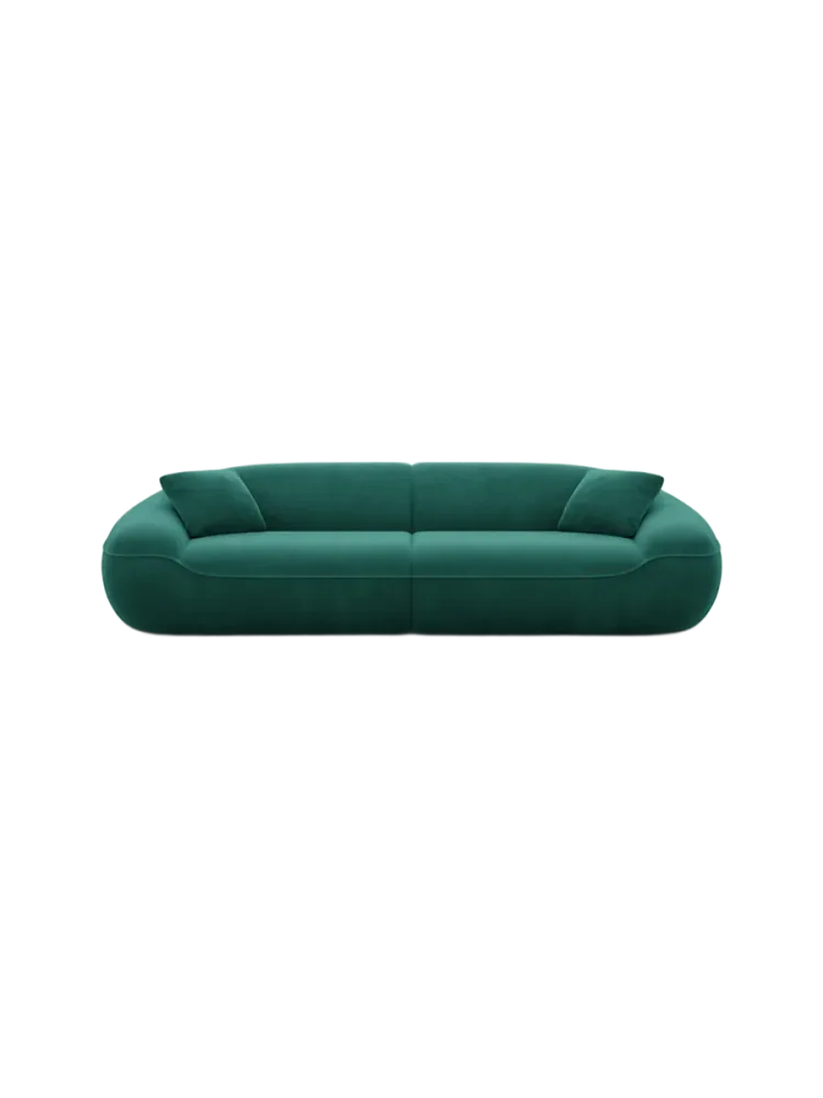 4-Sitzer Design Sofa „Kitana“ mit Samtbezug Samtbezug Grün BLOOMINGLOFT Collection