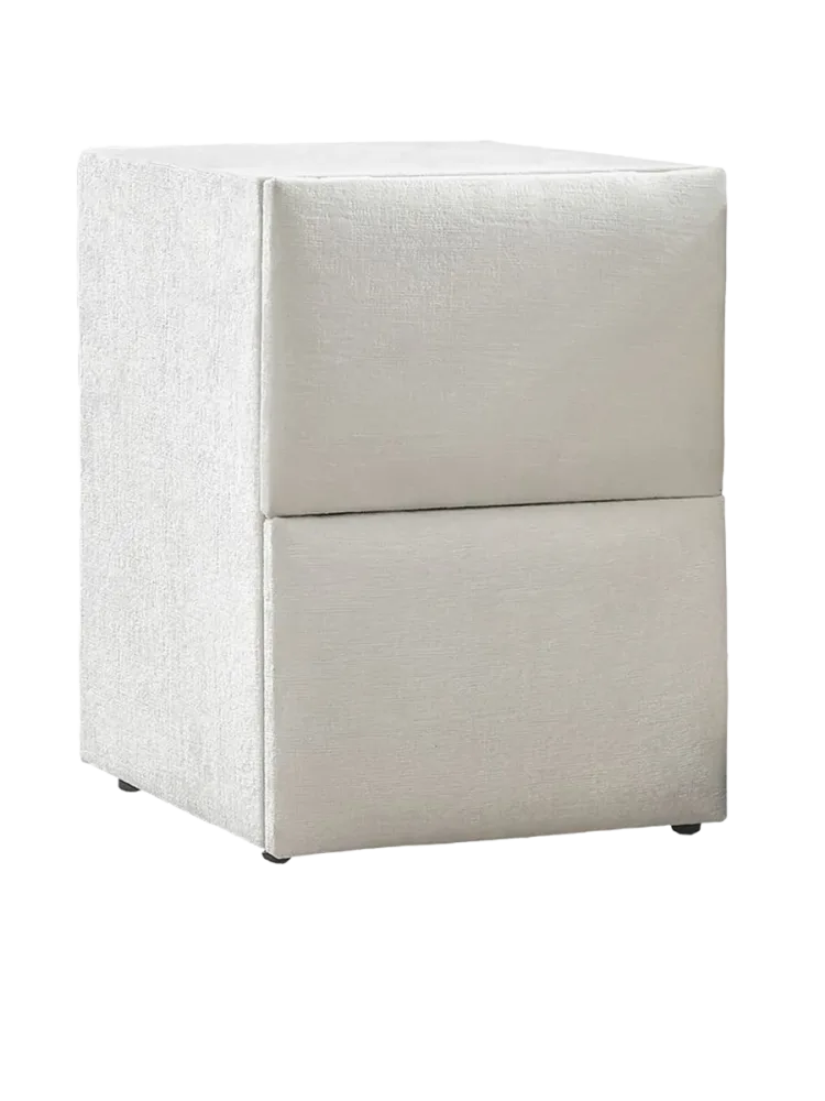 Premium Boxspringbett „Laura“ inkl. Matratze & Topper Weiss / Hellbeige  140 x 200 cm BEDS SUPPLY