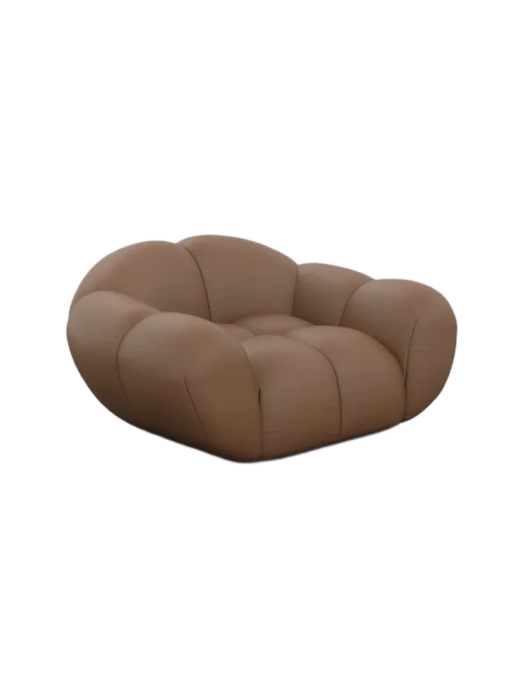 Design Echtleder Loungesessel „Levante“ Echtleder Choco Brown BLOOMINGLOFT Collection