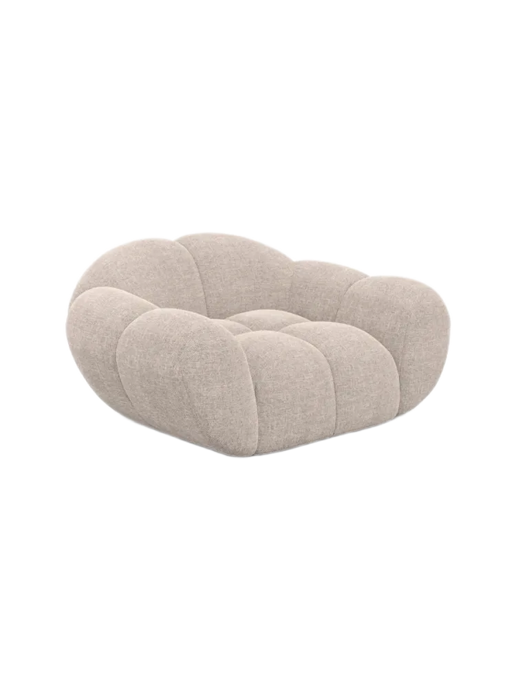 Design Lougnesessel „Levante“ mit Strukturstoff-Bezug Strukturstoff Beige BLOOMINGLOFT Collection