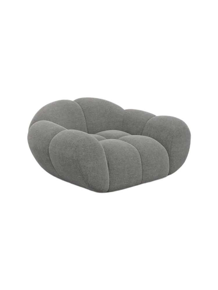Design Lougnesessel „Levante“ mit Strukturstoff-Bezug Strukturstoff Grau BLOOMINGLOFT Collection