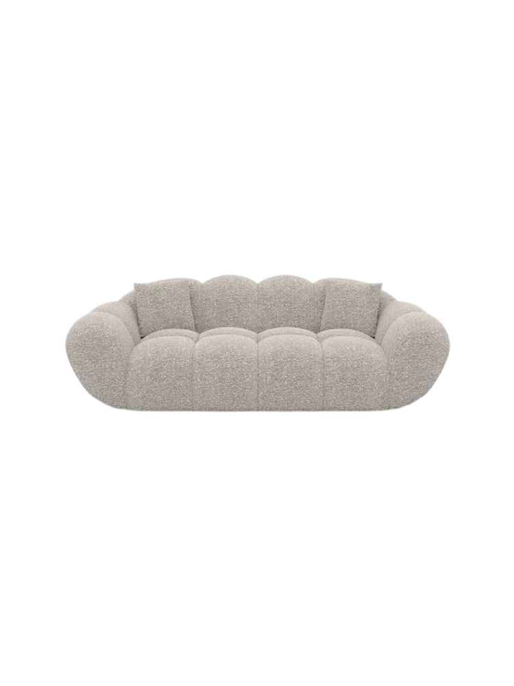 2-Sitzer Design Sofa „Levante“ mit Bouclé-Bezug Bouclé Toffee BLOOMINGLOFT Collection