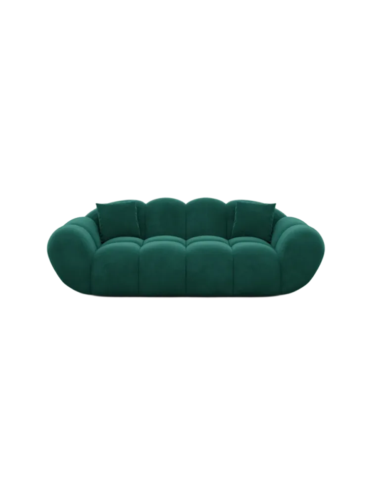 2-Sitzer Design Sofa „Levante“ mit Samtbezug Samtbezug Grün BLOOMINGLOFT Collection