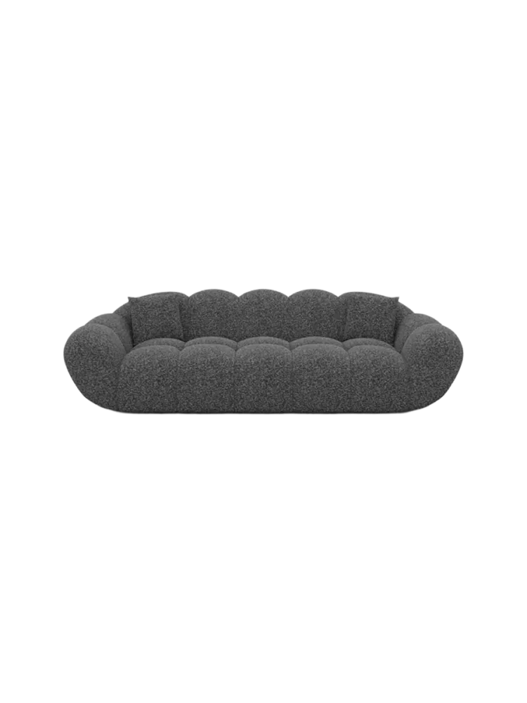 3-Sitzer Design Sofa „Levante“ mit Bouclé-Bezug Bouclé Graphit BLOOMINGLOFT Collection
