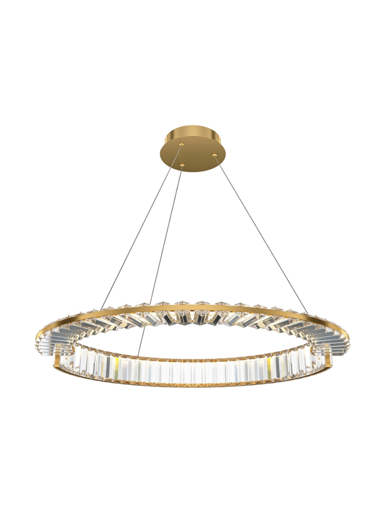 Ring LED Design Kristall-Pendellampe „Krone“ Maytoni