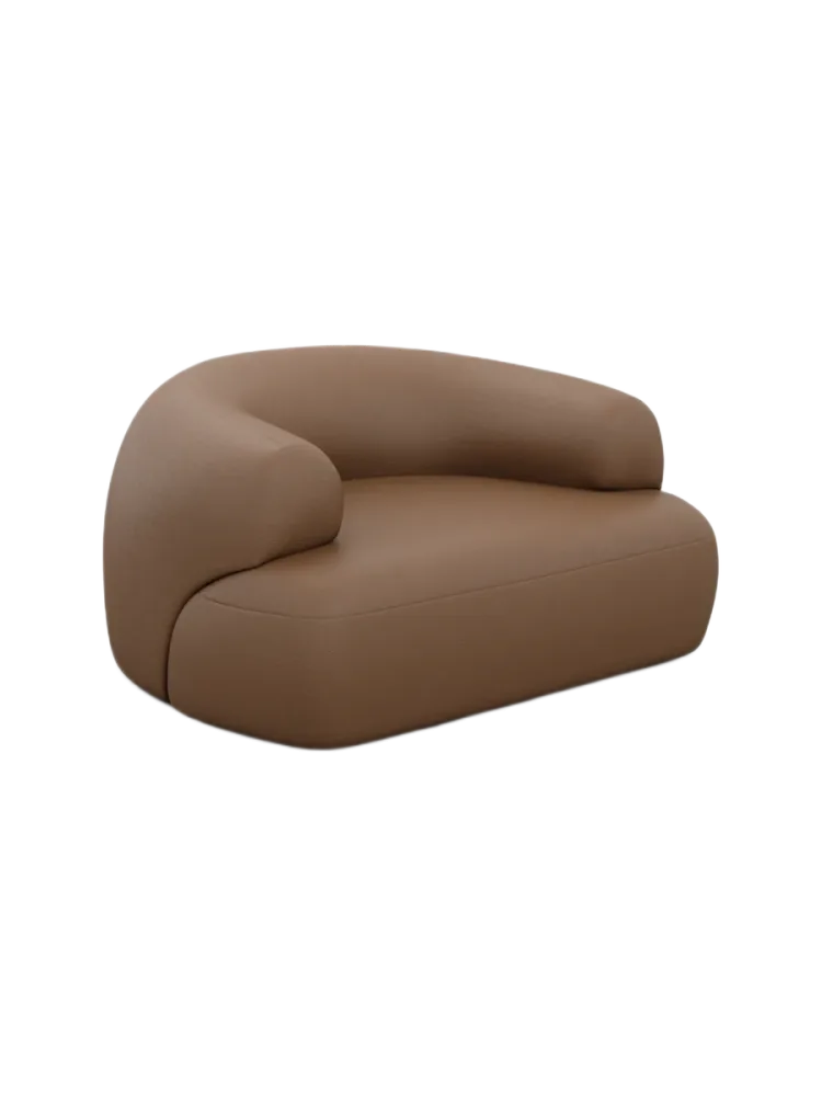 Design Echtleder Loungesessel „Polina“ Echtleder Choco Brown BLOOMINGLOFT Collection