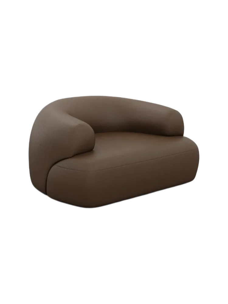 Design Echtleder Loungesessel „Polina“ Echtleder Dark Brown BLOOMINGLOFT Collection