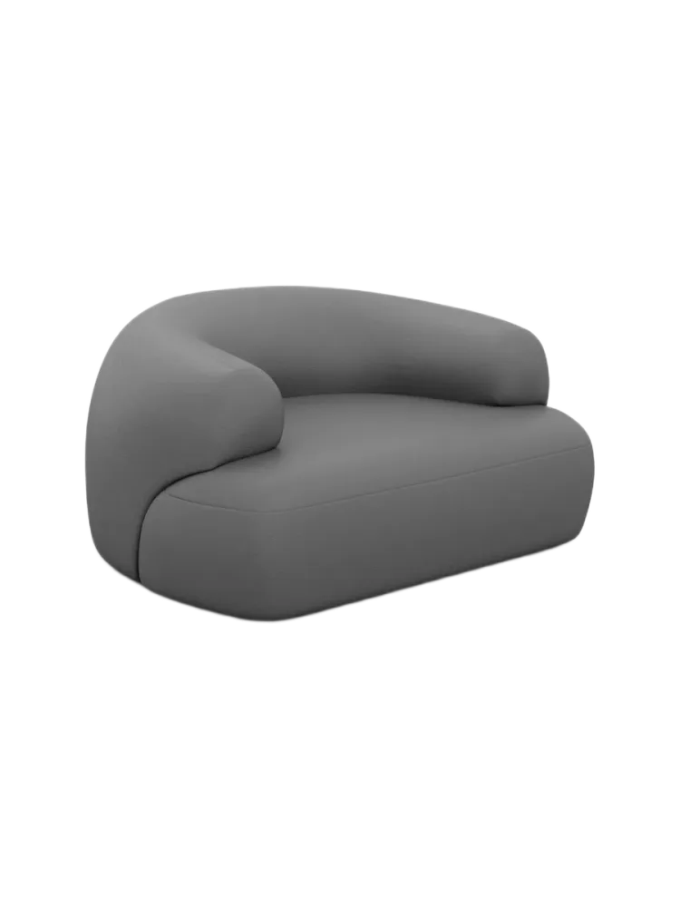 Design Echtleder Loungesessel „Polina“ Echtleder Dark Grey BLOOMINGLOFT Collection