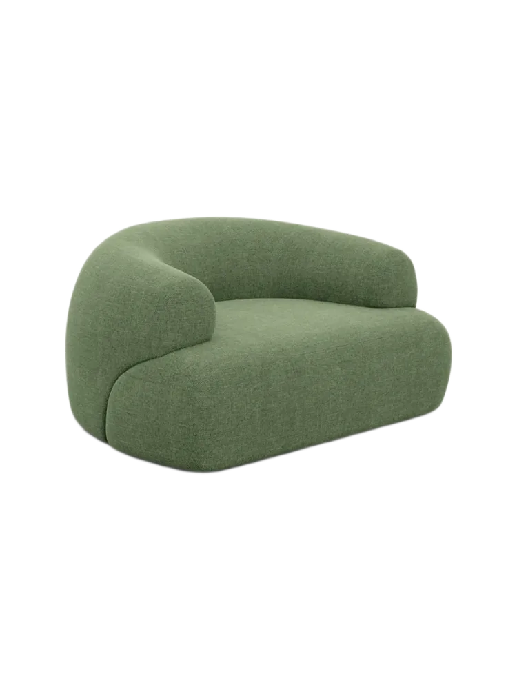 Design Loungesessel „Polina“ mit Strukturstoff-Bezug Strukturstoff Grün BLOOMINGLOFT Collection