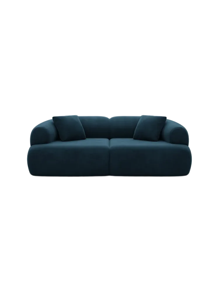 3-Sitzer Design Sofa „Polina“ mit Samtbezug Samtbezug Petrol dunkel BLOOMINGLOFT Collection