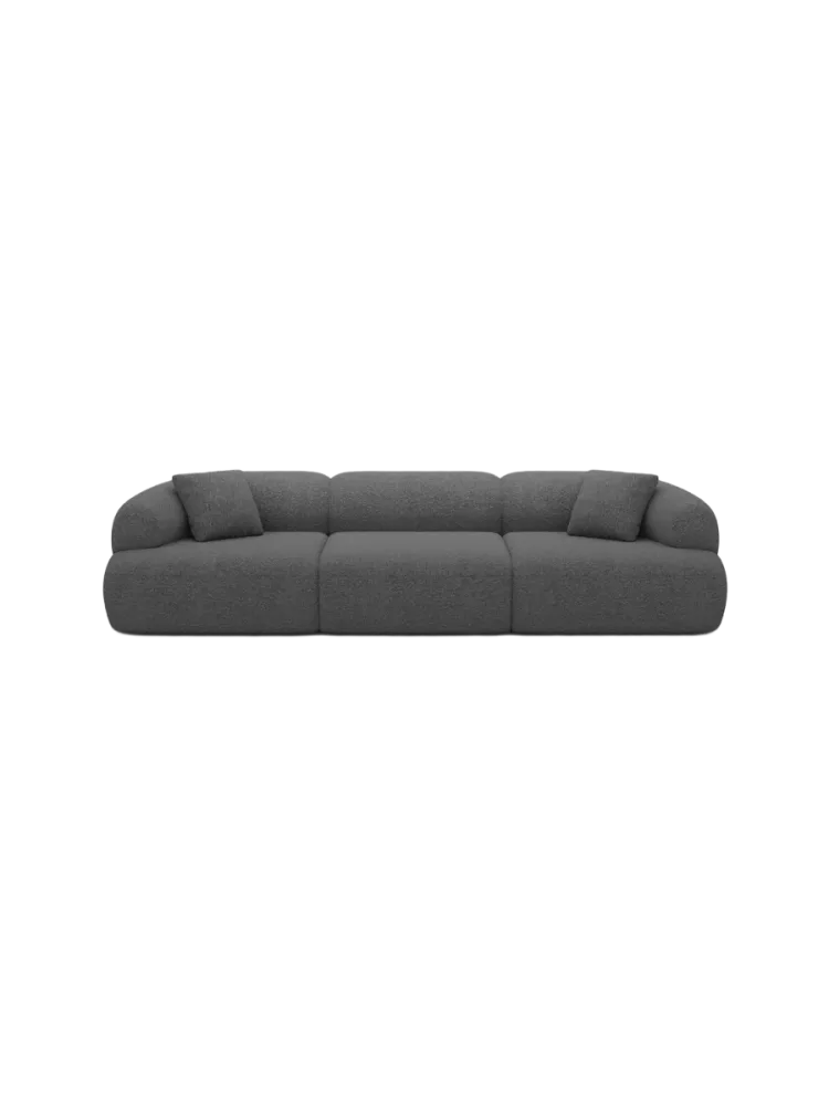 4-Sitzer Design Sofa „Polina“ mit Bouclé-Bezug Bouclé Graphit BLOOMINGLOFT Collection