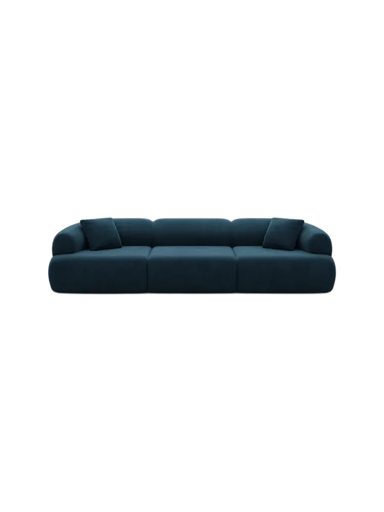4-Sitzer Design Sofa „Polina“ mit Samtbezug Samtbezug Petrol dunkel BLOOMINGLOFT Collection