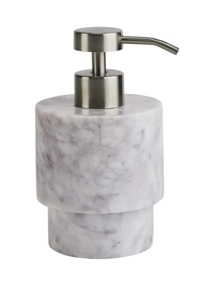 Handgefertigter, luxuriöser Seifenspender „Porto“ 120 ml aus Marmor, Prunus Aquanova