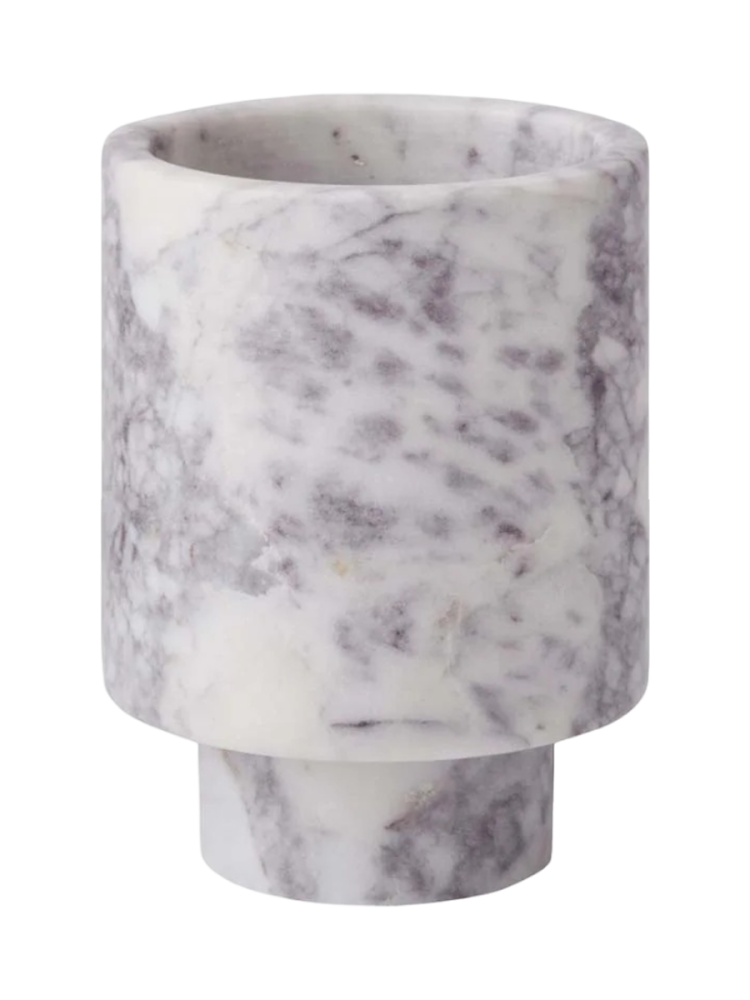 Handgefertigter, luxuriöser Zahnputzbecher „Porto“ aus Marmor, Prunus Aquanova
