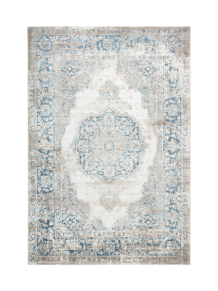 Teppich Paris Blau Kunststoff/Polyester 230 cm 160 cm - Material: Polyester/Polypropylen - Teppich