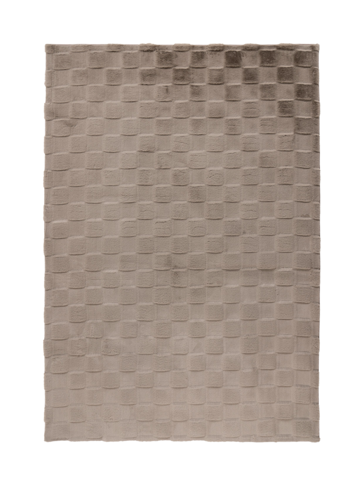 Hochwertiger Hochflor Design Teppich „Soul“ - Taupe LALEE