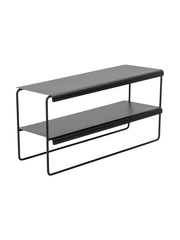 Spinder Design Schuhregal Skadi Schwarz Stahl 73 cm 38.5 cm - Schuhregal