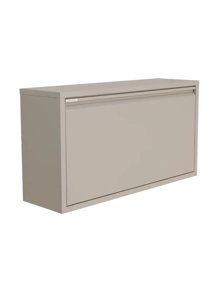 Spinder Design Schuhschrank Hesta Braun Stahl 75.3 cm 40.6 cm - Farbe: taupe - Schuhschrank