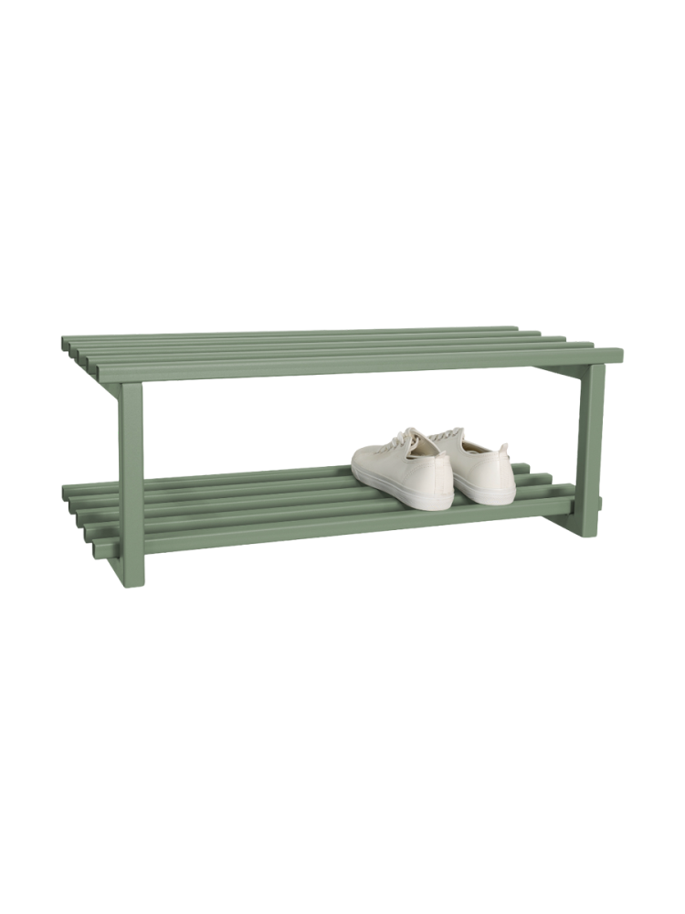 Spinder Design Schuhregal Hesta Grün Stahl B 71 H 26 cm - Farbe: Dusty Green - Schuhregal