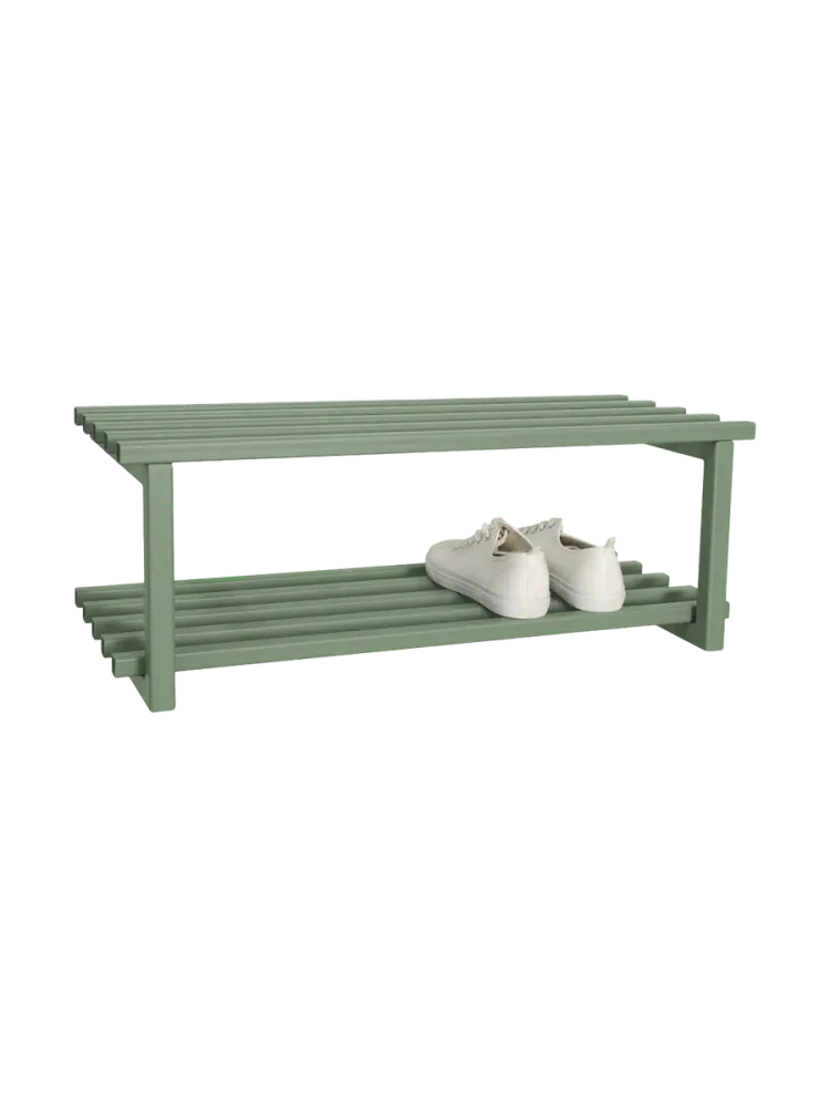 Spinder Design Schuhregal Hesta Grün Stahl B 71 H 26 cm - Farbe: Dusty Green - Schuhregal