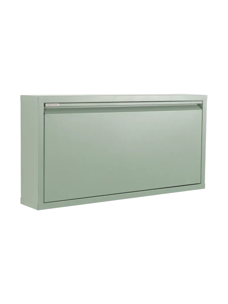 Spinder Design Schuhschrank Hesta Grün Stahl B 75 cm H 37.5 cm - Farbe: Dusty Green - Schuhschrank