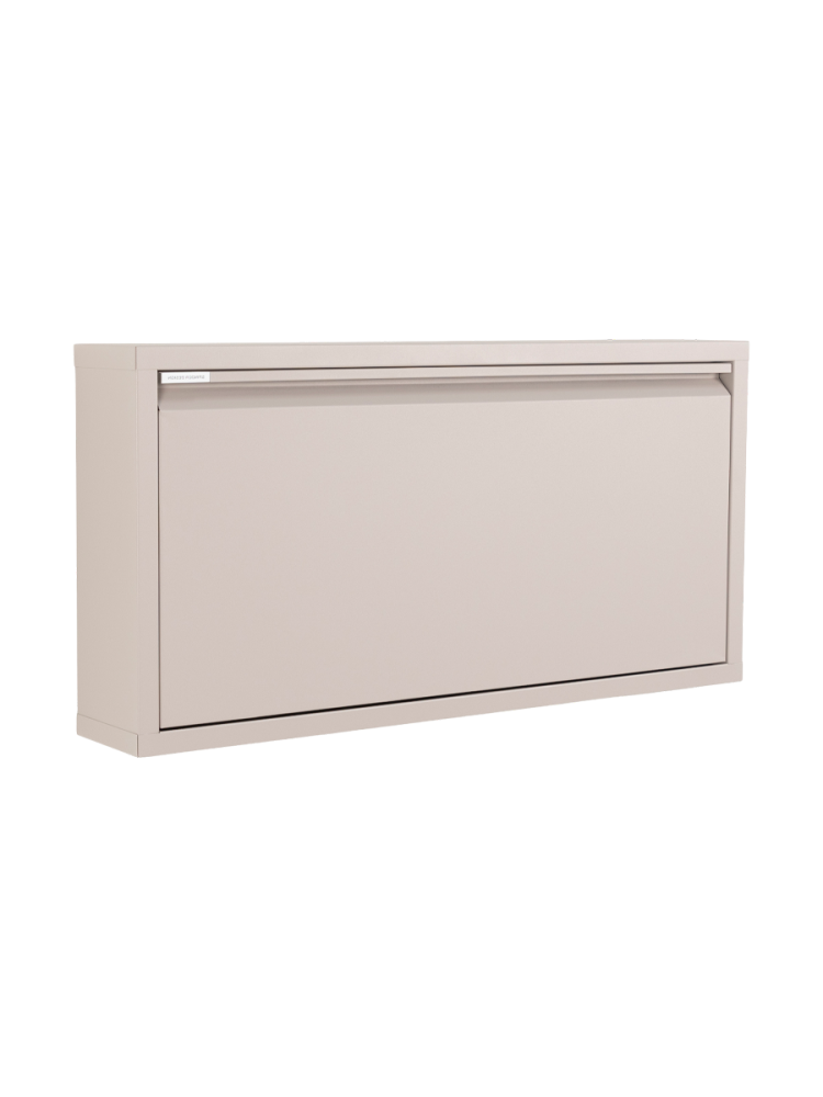 Spinder Design Schuhschrank Hesta Braun Stahl B 75 cm H 37.5 cm - Farbe: taupe - Schuhschrank