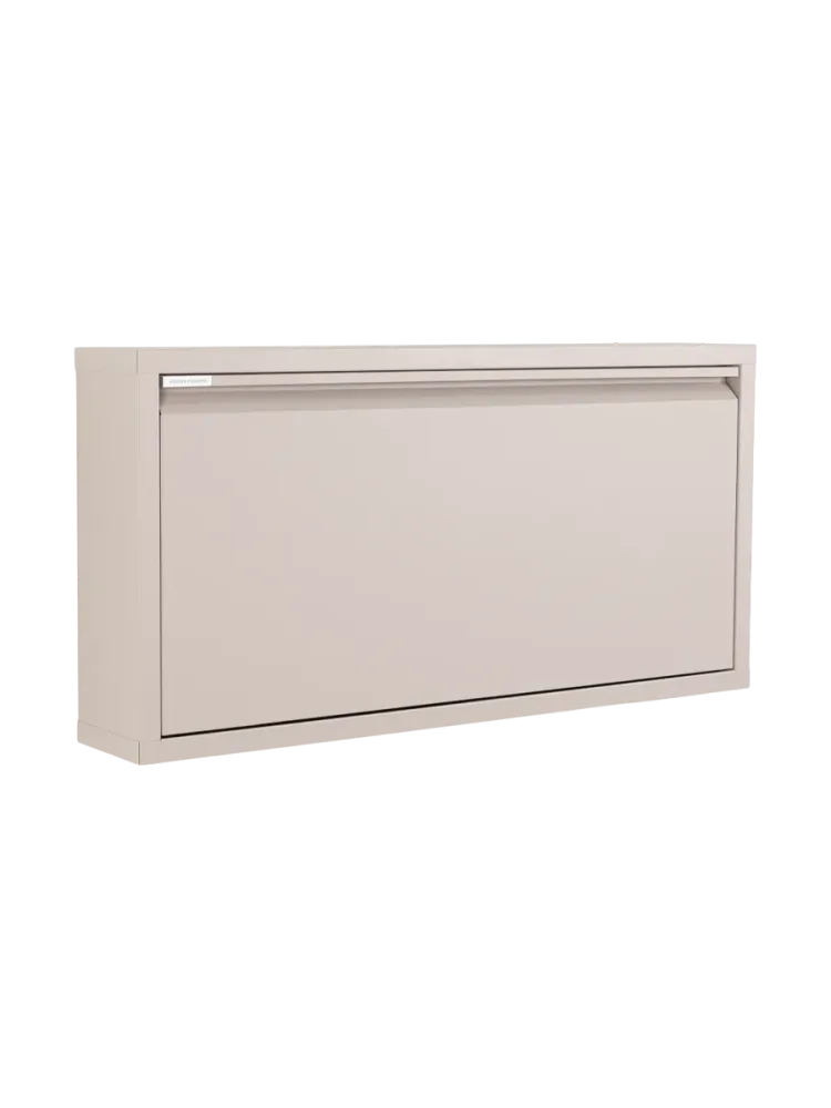 Spinder Design Schuhschrank Hesta Braun Stahl B 75 cm H 37.5 cm - Farbe: taupe - Schuhschrank