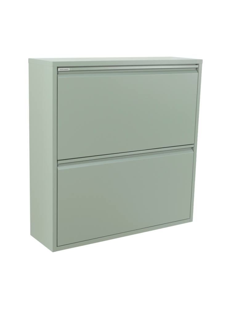 Spinder Design Schuhschrank Aldo Grün Stahl 75 cm 77.5 cm - Schuhschrank