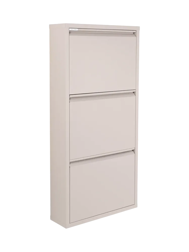 Spinder Design Schuhschrank Hesta Braun Stahl 50 cm 103 cm - Farbe: taupe - Schuhschrank