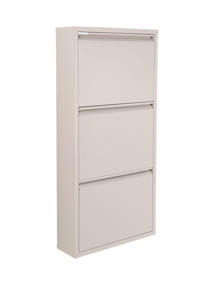 Spinder Design Schuhschrank Hesta Braun Stahl 50 cm 103 cm - Farbe: taupe - Schuhschrank