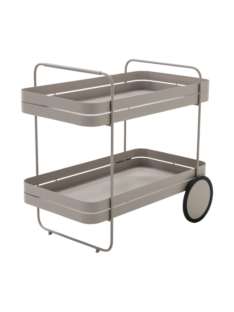 Spinder Design Servierwagen Hesta Braun Metall 42 cm 69.3 cm 74 cm - Farbe: taupe - Material: Stahl - Servierwagen