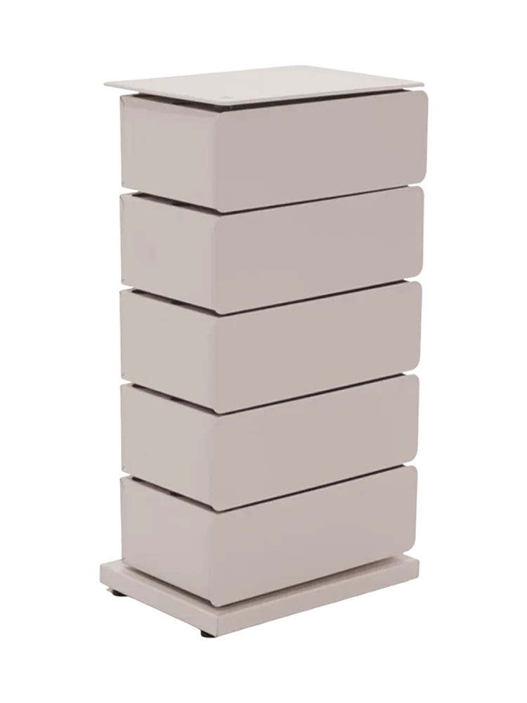Spinder Design Kommode Hesta Braun Stahl 37 cm 26 cm - Farbe: taupe