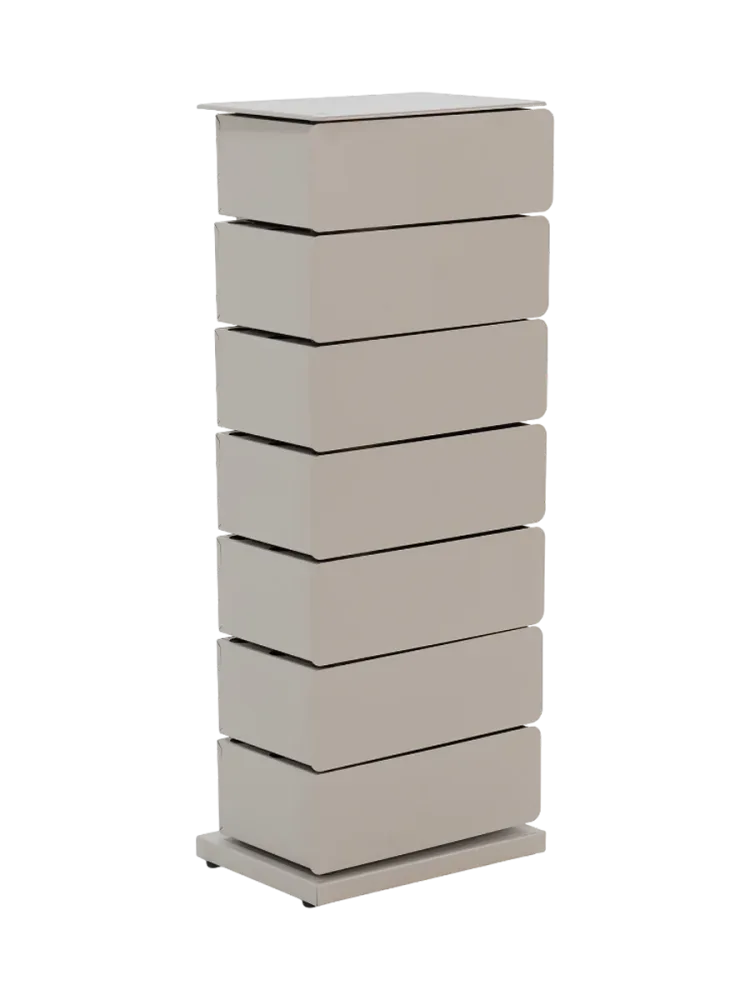 Spinder Design Kommode Hesta Braun Stahl 37 cm 26 cm - Farbe: taupe - Kommode