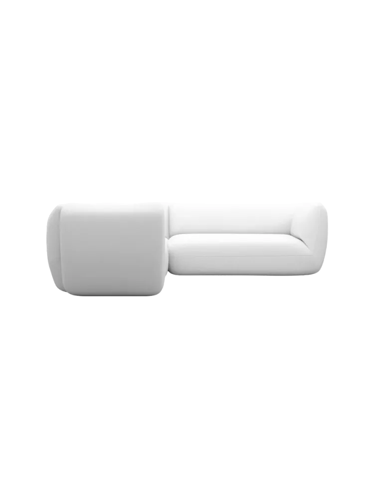 5-Sitzer Design Echtleder Ecksofa „Savoy“ Echtleder White BLOOMINGLOFT Collection