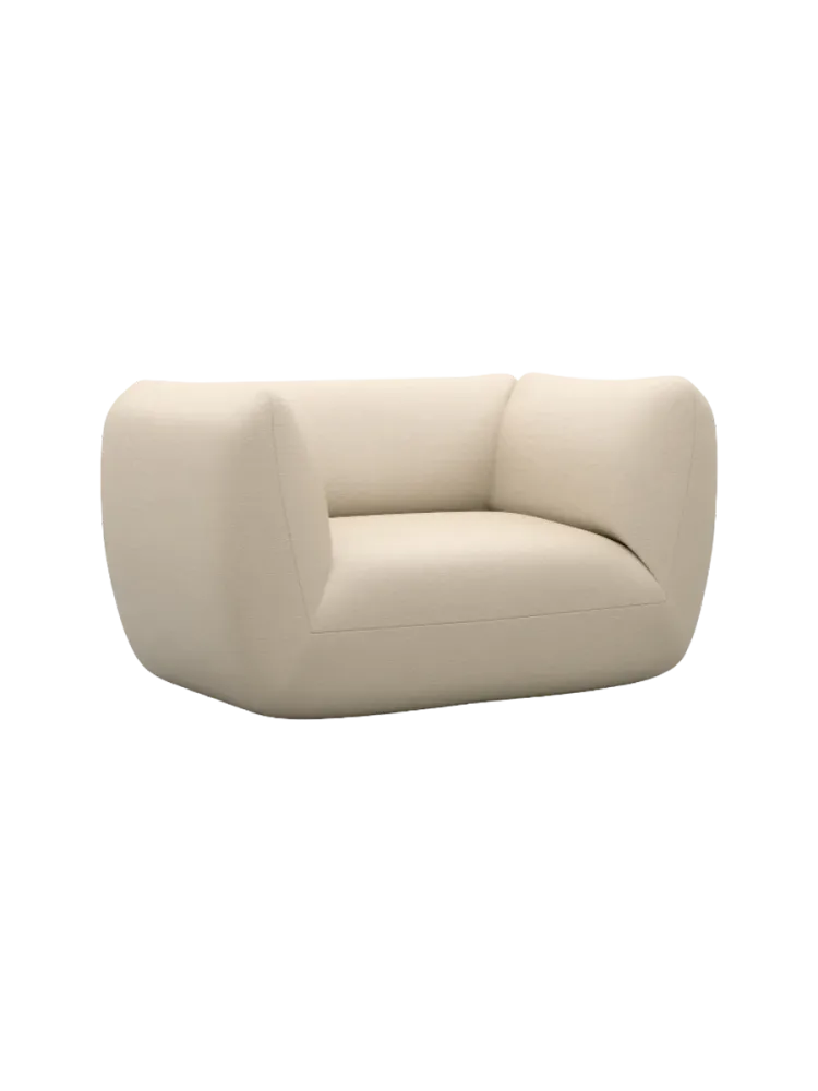Design Echtleder Loungesessel „Savoy“ Echtleder Beige BLOOMINGLOFT Collection