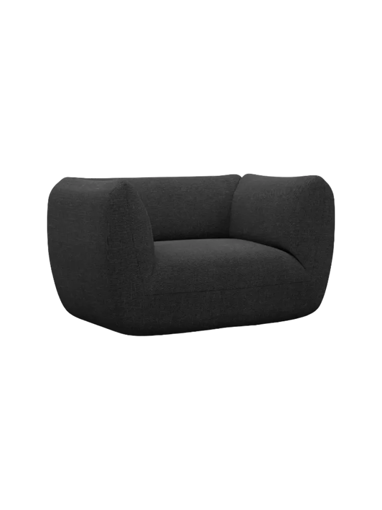 Design Loungesesse „Savoy“ mit Strukturstoff-Bezug Strukturstoff Schwarz BLOOMINGLOFT Collection
