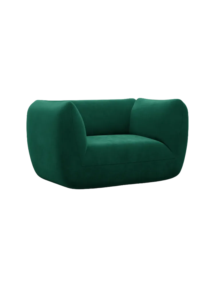 Design Loungesessel „Savoy“ mit Samtbezug Samtbezug Grün BLOOMINGLOFT Collection