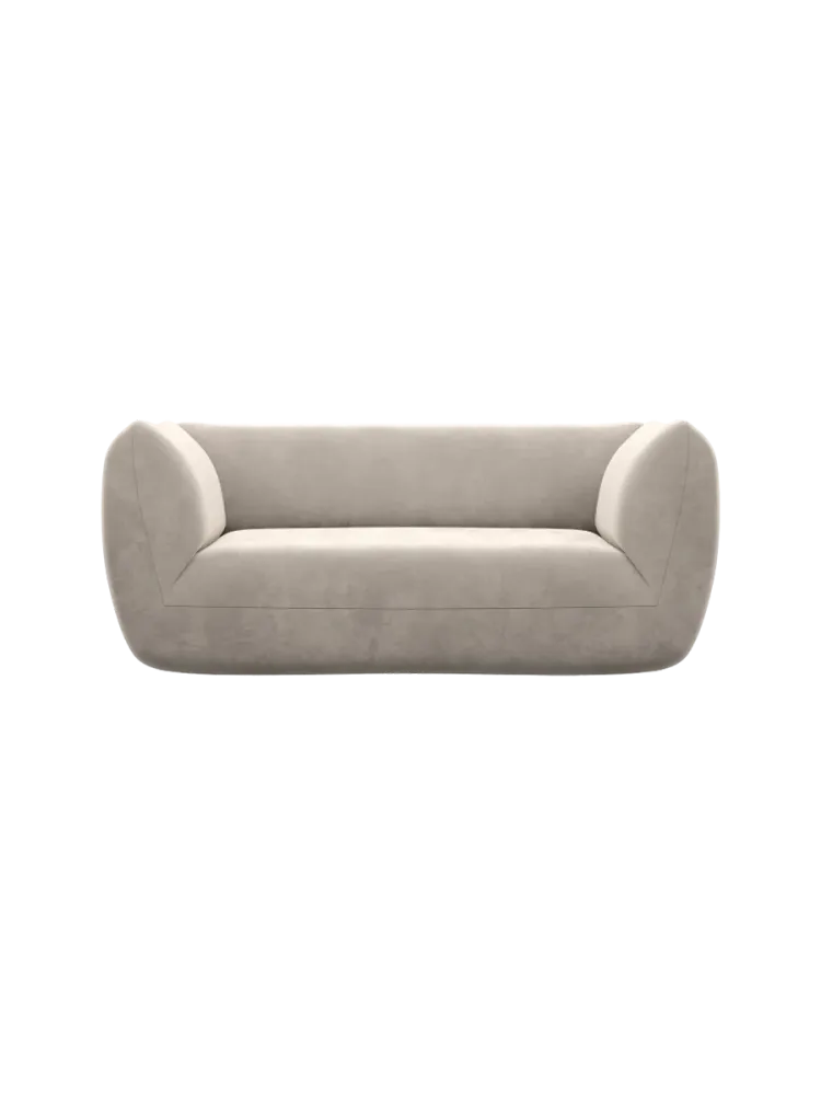 2-Sitzer Design Sofa „Savoy“ mit Samtbezug Samtbezug Sand BLOOMINGLOFT Collection