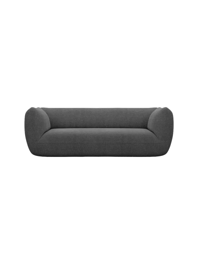 3-Sitzer Design Sofa „Savoy“ mit Strukturstoff-Bezug Strukturstoff Anthrazit BLOOMINGLOFT Collection