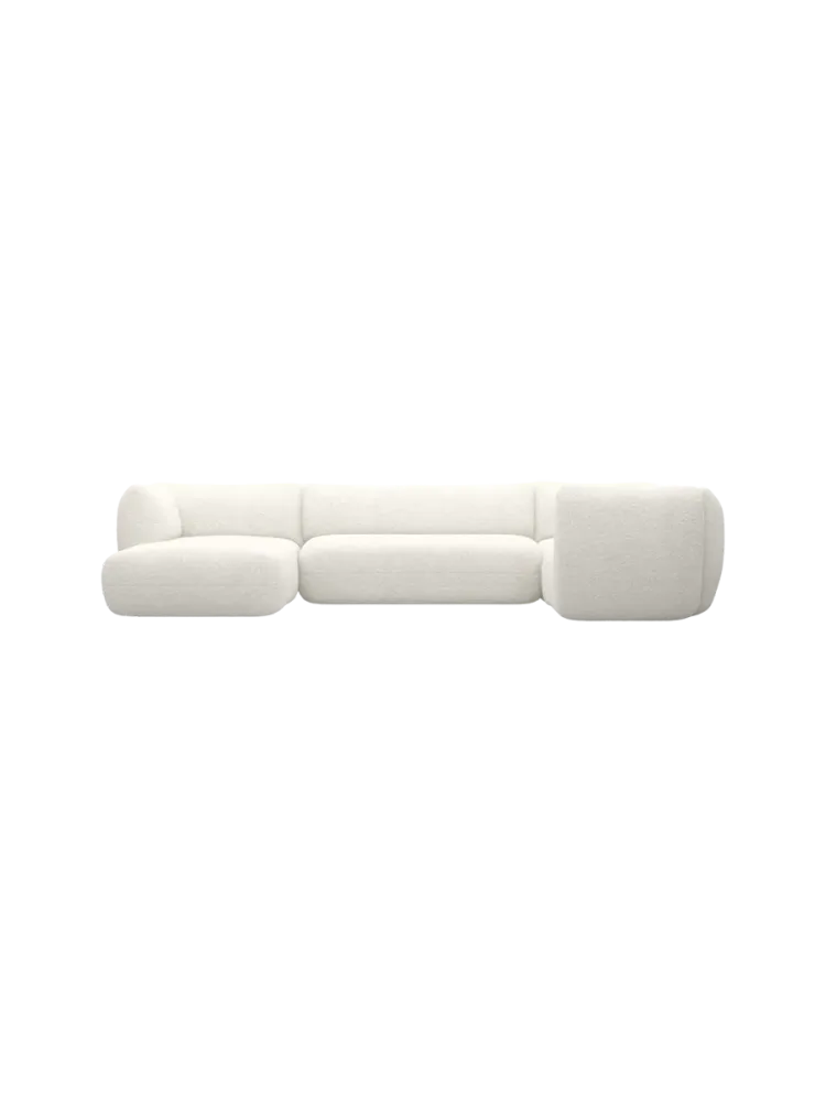 5-Sitzer Design Panorama-Sofa „Savoy XL“ mit Bouclé-Bezug Bouclé White BLOOMINGLOFT Collection